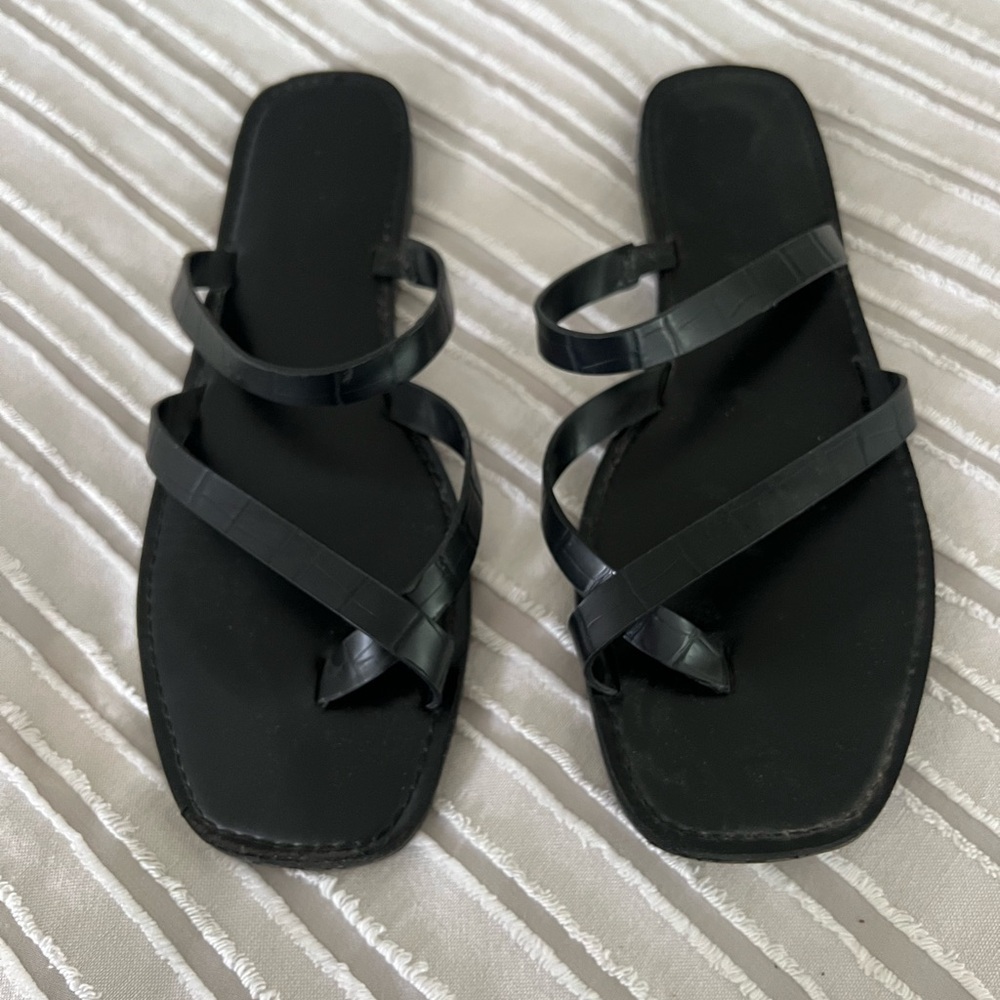 Target Black Sandals Minimalist Design